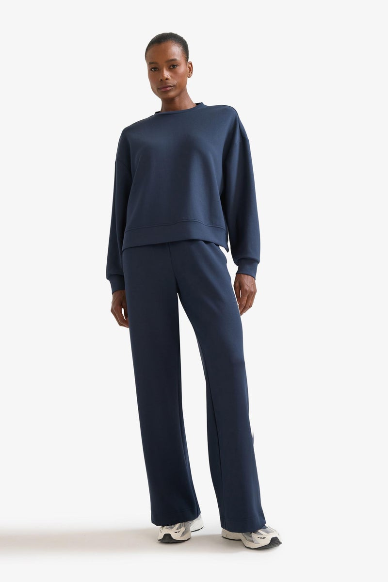 DeFacto Blue Woman DeFactoFit Oversize Modal Ultra Soft Sweatshirt Casual - Image 5